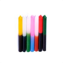 Kit 32 Velas Palito Bicolor 18cm