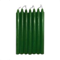 Kit 32 Velas Votiva Palito Verde 18cm Parafina Pura