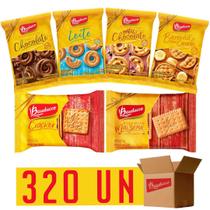 Kit 320 Biscoitos Bauducco Bolachas - Sabores Sortidos