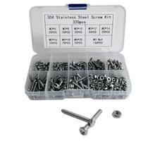 Kit 320 parafusos e porcas philips cabeça redonda m3 inox