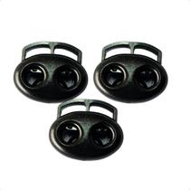 Kit 320 Regulador Passador 2 Furos Cordão Elástico Ajustável Para Mochilas Bolsas