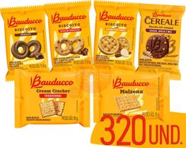 Kit 320un Biscoitos Em Sache Sabores Sortidos Bauducco