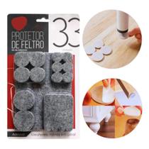 Kit 33 Adesivos De Feltro Protetor De Móveis Vários Formatos