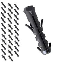 Kit 33 Bucha 6mm Plastico Sem Anel Fixação Prateleiras Moveis Armarios Suporte Para Parede Concreto