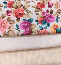 Kit 332 - 3 peças de tecido com linho - medidas de 20 cm x 150 cm cada peça Kit 332 - 3 peças de tecido com linho - medidas de 20 cm x 150 cm cada peça