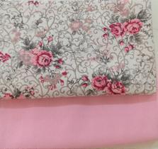 Kit 339 - 2 peças de tecido 100% algodão - medidas 20 cm x 150 cm