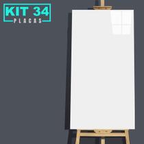 Kit 34 Placas Adesiva Autocolante Revestimento 3D Marmorizado Branco Super White Kit 34 Placas Adesiva Autocolante Revestimento 3D Marmorizado Branco Super White