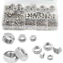 Kit 341 porcas sextavada aço inox m2 m3 m4 m5 m6 m8 m10 m12