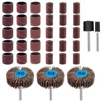 Kit 35 Acessórios De Lixar Para Micro Retífica Tubos E Flap