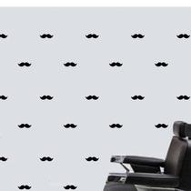 Kit 35 Adesivos Decorativos De Parede - Bigode Mustashe cabelereiro barbearia 2cmx6cm