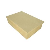 Kit 35 Caixa Retangular Tampa de Sapato 34x23x8,5 Mdf Madeira