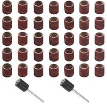 Kit 35 Tubo De Lixa 3/8 Grão 80 A 600 2 Haste Micro Retífica