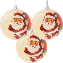 Kit 36 Bola De Natal árvore De Natal Enfeite Papai Noel 75mm