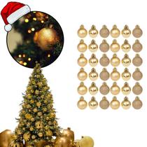 Kit 36 Bolas Bolinhas Enfeitar Arvore De Natal Glitter 5cm Enfeite Esfera Artificial Festa Natalina Pendurar Decorar Luxo