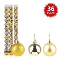 Kit 36 Bolas Vermelhas ou Douradas Enfeite Para Árvore Natal e Guirlanda Kit 36 Bolas Vermelhas ou Douradas Enfeite Para Árvore Natal e Guirlanda