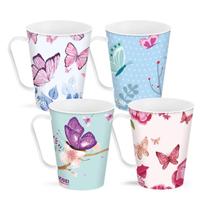 Kit 36 Canecas Decoradas Borboleta Sortidas - 430ml Kit 36 Canecas Decoradas Borboleta Sortidas - 430ml