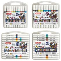 Kit 36 Caneta Marcador Permanente Tipo Posca Colorida Brush