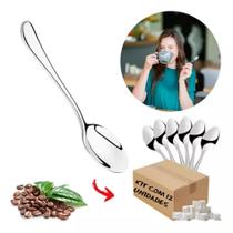 Kit 36 Colheres De Café Chá Aço Inox Limpa Facil 9cm Luxo