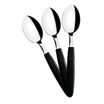 KIT - 36 Colheres de Mesa Ipanema Com Lâmina em Aço Inox Cabo Preto CPTOP - Tramontina 23363400 KIT - 36 Colheres de Mesa Ipanema Com Lâmina em Aço Inox Cabo Preto CPTOP - Tramontina 23363400