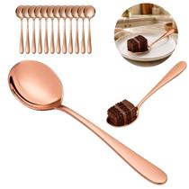 Kit 36 Colheres Mesa Posta 20cm Inox Rose Gold Elegante Kit 36 Colheres Mesa Posta 20cm Inox Rose Gold Elegante