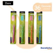 Kit 36 Escova Dental Forte C/ Protetor De Cerdas Dupla Ação