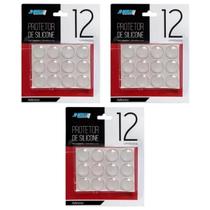 Kit 36 Gotas De Silicone Protetor Anti Impacto Redondo 20mm