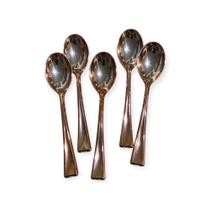 Kit 36 Mini Colher Rose Plástico Descartável 9.8cm Festas