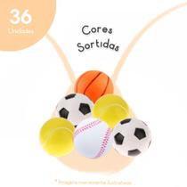 Kit 36 Mordedores Bolinhas Esportivas Espuma Para Cachorro