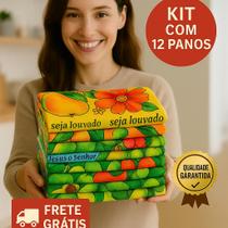 Kit 36 Pano de Prato Colorido Cozinha Copa Louça 75x45cm Pano Secar Algodão Sortidos Kit 36 Pano de Prato Colorido Cozinha Copa Louça 75x45cm Pano Secar Algodão Sortidos
