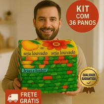 Kit 36 Pano de Prato Colorido Cozinha Copa Louça 75x45cm Pano Secar Algodão Sortidos Kit 36 Pano de Prato Colorido Cozinha Copa Louça 75x45cm Pano Secar Algodão Sortidos