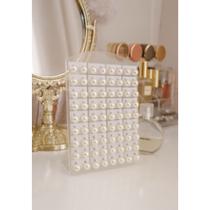 Kit 36 Pares de Brincos com Tarracha Pérolas 6mm + Mostrador