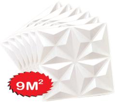 Kit 36 placas 3d pvc auto adesiva modelo mini estrelar