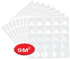 Kit 36 placas 3d pvc ***auto adesiva*** modelo piramide - WALLMAKE 3D