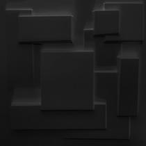 Kit 36 Placas Painel Decorativa Revestimento Cor Preta 9 M²