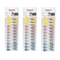 Kit 36 Pregador de Roupas Plástico Resistente Emborrachado Oba Flores Sanremo Kit 36 Pregador de Roupas Plástico Resistente Emborrachado Oba Flores Sanremo