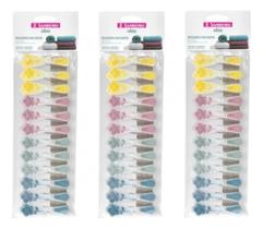 Kit 36 Pregadores De Roupa Flores Plástico Sanremo