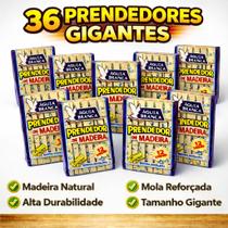 Kit 36 Prendedores de Madeira Gigante Águia Branca Alta Qualidade