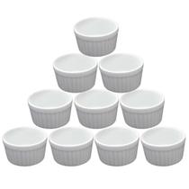 Kit 36 Ramekin Mini 40 ml Porcelana Canelado