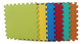 Kit 36 Tapetes Tatames Coloridos Eva 50cm X 50cm X 15mm C/ Borda Kit 36 Tapetes Tatames Coloridos Eva 50cm X 50cm X 15mm C/ Borda