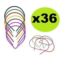 Kit 36 Tiaras Arco Plástico Para Cabelo Sortida 14Cm