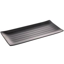 Kit 36 Travessas Servir Sushi Sashimi 35x16cm Comida Joponesa Melamina Pretas para Restaurante Bar Lancheria