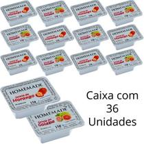 Kit 36 Un De Geleia Homemade De Morango e Goiaba Em Sachê Blisters De 15g Para Pousada Hotel Restaurante