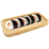 Kit 36 unds Prato Bambu de Comida Japonesa Sushi 20x10 Cm