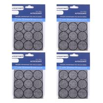 Kit 36 Unidades Feltro Redondo Autoadesivo 30mm Deslizante Para Proteção Chão Parede Móveis Cadeira Sofá Cama Puff
