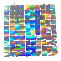 Kit 36 Unidades Painel Decorativo Lantejoula Shimmer Wall Holografica