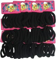 kit 360 Elásticos Preto Xuxinha Para Cabelo Infantil