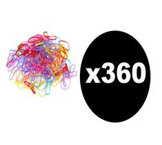 Kit 360 Xuxinhas Elástico Cabelo Silicone Colorida penteado