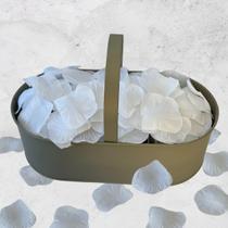 Kit 3600 Pétalas de Rosa Artificiais Vermelha e Branca para Decoração Realista e Suave - DE0925