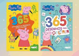 Kit 365 - 2 Livros Peppa Pig Atividades e Desenhos Para Colorir