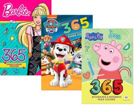 Kit 365 Atividades - Barbie + Patrulha Canina + Peppa Pig - Ciranda Cultural